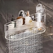 olcso Tárolás és rendszerezés-falra szerelhető tapadókorongos tárolóállvány erős ragasztóval, fúrás nélküli, akasztható tárolódoboz zuhanyfelszerelésekhez és kozmetikumokhoz