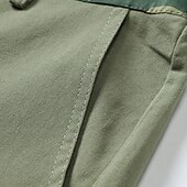 preiswerte Draussen-Herren Cargo-Shorts Shorts Sommershorts Patchwork Mehrere Taschen Tarnung Komfort tragbar Knielang Outdoor Sport Täglich Mode Lässig Schwarz Armeegrün