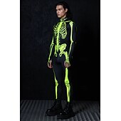 olcso Páros és csoportos jelmezek-koponya csontváz test halloween csoportos páros jelmezek teljes testes macskaruha ijesztő jelmez férfi női fiú gyermek felnőttek előadás buli klub halloween karnevál halottak napja könnyű