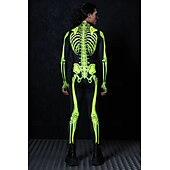 olcso Páros és csoportos jelmezek-koponya csontváz test halloween csoportos páros jelmezek teljes testes macskaruha ijesztő jelmez férfi női fiú gyermek felnőttek előadás buli klub halloween karnevál halottak napja könnyű