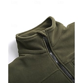 billiga Fleece &amp; 3 i 1-jackor-Herr Fleece-jacka Utomhus Termisk Varm Vandringskläder Vandringskläder Vinter Höst Överdelar Camping / vandring / grottforskning Löpning Svart Armégrön Grå