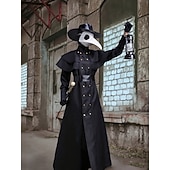 preiswerte Herren Kollektion-Cosplay Kostüm Pestdoktor Mittelalterlich Urlaubskleid Erwachsene Herren Damen Karneval Festival Verkleiden