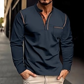 cheap Basic Sweatshirts-Men&#039;s Button Up Hoodie Wine Red Black White Army Green Navy Blue High Neck Plain Front Pocket Sports &amp; Outdoor Casual Daily Streetwear Cool Designer All Seasons Clothing Apparel Hoodies Sweatshirts