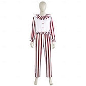 preiswerte Klassischer Horror-Joker Clown Halloween Kostüm Overall Clown im Kornfeld Horror Gruseliges Kostüm Erwachsene Herren Damen Halloween Karneval Leistung Party Einfache Halloween-Kostüme Verkleiden