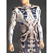 abordables Déguisements de couple et de groupe-Crâne squelette cyborg robot body Halloween groupe couples costumes corps entier combinaison effrayant costume hommes femmes garçons enfants adultes performance fête club Halloween carnaval jour des