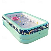 cheap Pools, Hot Tubs &amp; Supplies-Inflatable Swimming Pools, Rectangular Inflatable Swimming Pool for Kids, Family Blow up Pool, Lounge Inflatable Pool for Backyard Garden Outdoor, Easy to Inflatable