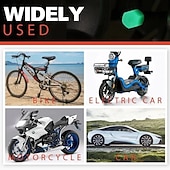 voordelige Voertuigservice-16 stuks universele fluorescerende ventieldoppen, lichtgevende luchtventieldoppen voor motorfietsen, e-bikes, scooters, auto's, vacuümbanden, lichtgevende ventieldoppen