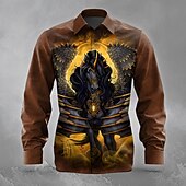 economico Camicia vintage-Pegasus di Sarah Richter, camicia da uomo a maniche lunghe con bottoni, modello cavallo con ali, edizione limitata dell&#039;artista.