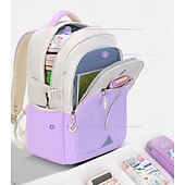 abordables Sacs à dos pour Enfants et Adolescents-Enfant Garçons Fille Sac à Dos Cartable Sac à Dos Fonctionnel Sac à dos scolaire École Polyester Réglable Grande capacité Imperméable Fermeture éclair Noir Rose Claire Violet