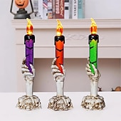 cheap Halloween Indoor-1 Pc 21.5cm Halloween Ghost Hand LED Electronic Candle Decorative Light Indoor Restaurant Party Decoration Light Decoration Light