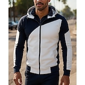 abordables Chaquetas de correr-Hombre Chaqueta para correr Chaqueta para exteriores Chaqueta con capucha Bolsillo Con Capucha Manga Larga Camiseta Ropa Deportiva Impermeable Resistente al Viento Ligero Transpirable Entrenamiento