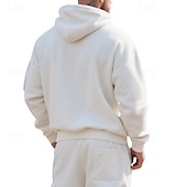 abordables sudaderas basicas hombre-Hombre Sudadera Sudadera con capucha y cremallera de un cuarto Sudadera con capucha de lana Negro Blanco Azul Marino Caqui Gris Claro Con Capucha Plano Bolsillo Cremallera de un cuarto Deporte Diario