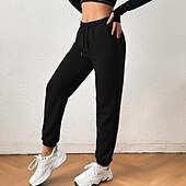 cheap Yoga Pants &amp; Bloomers-Women&#039;s Harem Pants Sports Sweatpants with Pockets Tummy Control Gym Volleyball Workout Bottoms Solid Color Black Blue Grey Cotton Fall Sports Activewear