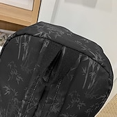 preiswerte College-Rucksäcke-Ästhetischer Canvas-Rucksack für Damen mit Bambus-Print – leichte Schultasche für Teenager und Studentinnen