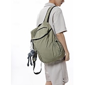 abordables Sacs à Dos de Plein Air-Homme Femmes Sac à Dos Cartable Sac à Dos Fonctionnel Sac à dos scolaire École Quotidien Camping &amp; Randonnée Nylon Réglable Grande capacité Imperméable Fermeture éclair Noir Rose Claire Vert