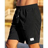 preiswerte Lässige Shorts-Herren Shorts Sommershorts Freizeitshorts Cordshorts Tasche Elastischer Bund Kordelzug Einfach Komfort Atmungsaktiv Kurz Outdoor Sport Klassisch Lässig Schwarz Weiß Mikroelastisch