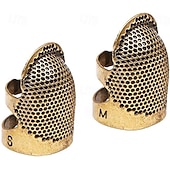 economico arti, mestieri e cucito-Confezione da 4 dita da cucito con protezione per le dita regolabile, protezione in metallo per spilli, aghi per cucire, quilting, accessori per il fai da te, strumenti per cucire e ricamo (2 misure)