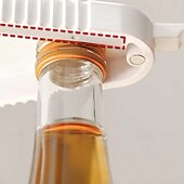 baratos Utensílios &amp; Aparelhos de Cozinha-Abridor de potes multifuncional com 2 unidades – abridor de garrafas manual universal &amp;removedor de tampa de lata com design magnético, abridor de tampa de fácil remoção para uso na cozinha