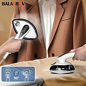 お買い得  家庭用器具-ハンドヘルド衣類スチーマーポータブルアイロンマシン、25秒の高速加熱と90度回転可能なデザイン、コンパクトで軽量、自宅旅行キャラバン寮旅行に最適