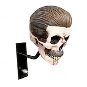ieftine Halloween-Suport pentru craniu de cască de motocicletă, suport pentru depozitarea căștilor, suport pentru pălării, suport pentru cască cu craniu, obiecte artizanale din rășină, pentru paltoane, șepci, mingi de