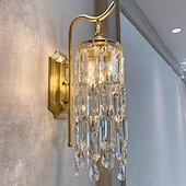 levne Vnitřní nástěnná světla-vnitřní nástěnná svítidla zlatá 1 světlo nástěnná svítidla, moderní nástěnná svítidla, farmářská nástěnná svítidla s čirým skleněným stínidlem, nástěnná svítidla do obývacího pokoje, ložnice, na