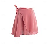 voordelige Balletkleding-Volwassen balletdansrok, elastische taille chiffon halve rok met lintstrik, ideaal voor de training &amp;balletopleiding