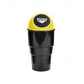 economico deposito bagagli e viaggi-Mini cestino per rifiuti automatico con coperchio, portabicchieri impermeabile, contenitore per rifiuti da bracciolo, contenitore multifunzionale in plastica per l&#039;interno del veicolo.