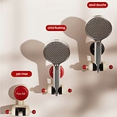 billige Baderomsgadgeter-3 stk. justerbar sugekoppdusjholder, borefritt roterbart dusjhodefeste, avtakbart veggmontert dusjstativ for badet &amp;barn