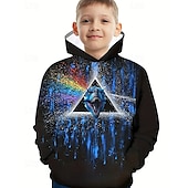 billiga Pojkens 3D-djur-Pojkar 3D Djur Dinosaurie Huvtröja Långärmad Vår Höst Mode Streetwear Barn 4-12 år Huva Utomhus Ledigt Dagligen Normal
