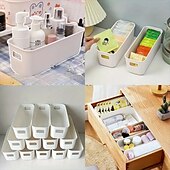 economico Organizzazione spazi-12 contenitori portaoggetti resistenti, contenitori organizer in plastica impilabili con maniglie, cassetti salvaspazio per casa, armadio, ufficio - spazio per giocattoli, vestiti, libri
