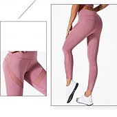 economico Leggings semplici-Per donna Leggings Collant Atletico Lunghezza al polpaccio Naturale Patchwork Patchwork Comodo Sollevamento glutei Controllo addominale Yoga Casual Quotidiano Nero Rosa Blu marino Blu Estate Primavera