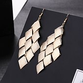 economico Orecchini-orecchini pendenti classici orecchini a foglia gioielli argento / nero / oro per carnevale San Valentino quotidiano laurea festival