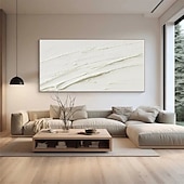 cheap Abstract Paintings-White abstract oil painting hand painted  white 3D wall art oil painting large abstract painting handmade  modern minimalist painting textured abstract oil painting wall art pattle knife morden art