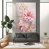 お買い得  植物画 プリント-プリント キャンバス地プリント - 抽象画 フローラル柄 近代の 伝統風 アートプリント