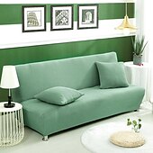 baratos Capa do sofá futon.-Capa de sofá-cama sem braços em tecido jacquard à prova d&#039;água, decoração de ano novo, capa protetora elástica para banco