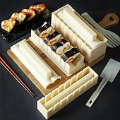 olcso Konyhai eszközök és kütyük-sushi forma háromrészes rizstekercs készítő konyhai eszköz hínár sushi rizsgolyók és kimbap készítéséhez, könnyen használható otthoni főzéshez