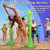 お買い得  屋外活動-ポータブルインフレータブルゲームセット、低めのデザイン、耐久性のあるPVC素材、ホームパーティーに最適、インタラクティブな集まり、チームビルディング、ビーチでの楽しい家族向けホリデーゲーム、耐久性のあるPVCセット、ビーチゲーム