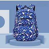 economico Zaini per Bambini e Adolescenti-Zaino scolastico stampato per bambine con ciondolo a forma di cuore con cerniera, zaino multitasche leggero e impermeabile per studenti delle scuole elementari e medie, disponibile in rosa, viola, blu e beige