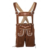 tanie Mężczyźni-Oktoberfest Lederhosen bawarski Niemiecki Monachium Łąki Męskie Karnawał Impreza Festiwal Piwa Tkanina w stylu tradycyjnym