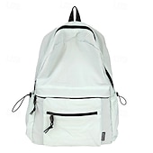 abordables Sacs à dos-Sac à dos d&#039;école unisexe en nylon léger – sac à dos résistant à l&#039;eau de couleur unie pour adolescents et étudiants