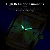 cheap Quartz Watches-A new OLEVS square men's business watch with luminous calendar waterproof casual quartz watch fashionable and trendy men's sports wristwatch
