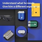 levne Osobní péče a zdraví-kapesní holicí strojek USB mini holicí strojky pro muže mini elektrický holicí strojek se dvěma hlavicemi ideální dárek pro muže, přítele, otce, cestovatele a podnikatele