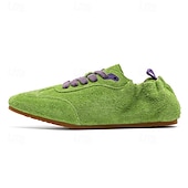 abordables Baskets-Baskets décontractées à lacets en daim vert pour hommes avec tige texturée et semelle souple, style urbain rétro pour un usage quotidien, des promenades le week-end et des sorties urbaines