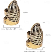 economico arti, mestieri e cucito-Confezione da 4 dita da cucito con protezione per le dita regolabile, protezione in metallo per spilli, aghi per cucire, quilting, accessori per il fai da te, strumenti per cucire e ricamo (2 misure)