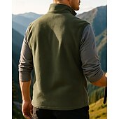 preiswerte Fleece &amp; 3 in 1 Jacken-Herren Fleeceweste Ärmellos Weste Außen Thermowarm Winter Vollreißverschluss Polyester Armeegrün Jagd Angeln Klettern
