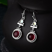 abordables Boucles d&#039;oreilles-Femmes Boucles d&#039;oreilles Tropical Joie Élégant Des boucles d&#039;oreilles Bijoux Rouge Bordeaux Pour Soirée