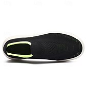 cheap Slip-On Casual Shoes-Men's Slip-On Knit Walking Sneakers – Lightweight Breathable Casual Shoes for Travel, Gym &amp; Daily Wear