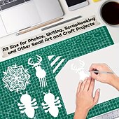 voordelige doe-het-zelf kunst-1 stuk 5-laags A3 zelfherstellende roterende snijmat, dubbelzijdig, voor knutselen, naaien, knutselen, hobby&#039;s, stoffen, precisie, scrapbooking, projecten