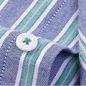 economico camicie oxford da uomo-Per uomo Camicia Camicia elegante Camicia button-down Camicia Oxford Camicia a righe A righe Abbigliamento quotidiano Abbigliamento Aziendale Rosa chiaro Giallo Blu marino scuro Blu Manica Lunga