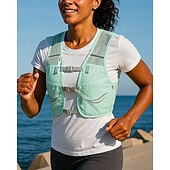 cheap Running Vest-Running Vest Hydration Vest Backpack Reflective Waterproof Lightweight Polyester Hydration for Marathon Hiking Trail Race